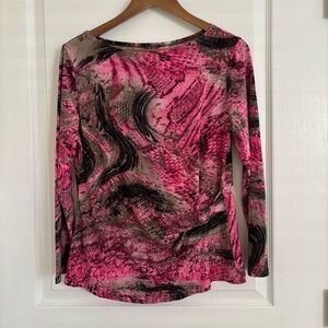 Clara Sunwoo Tunic Side Twist Abstract Python Pink